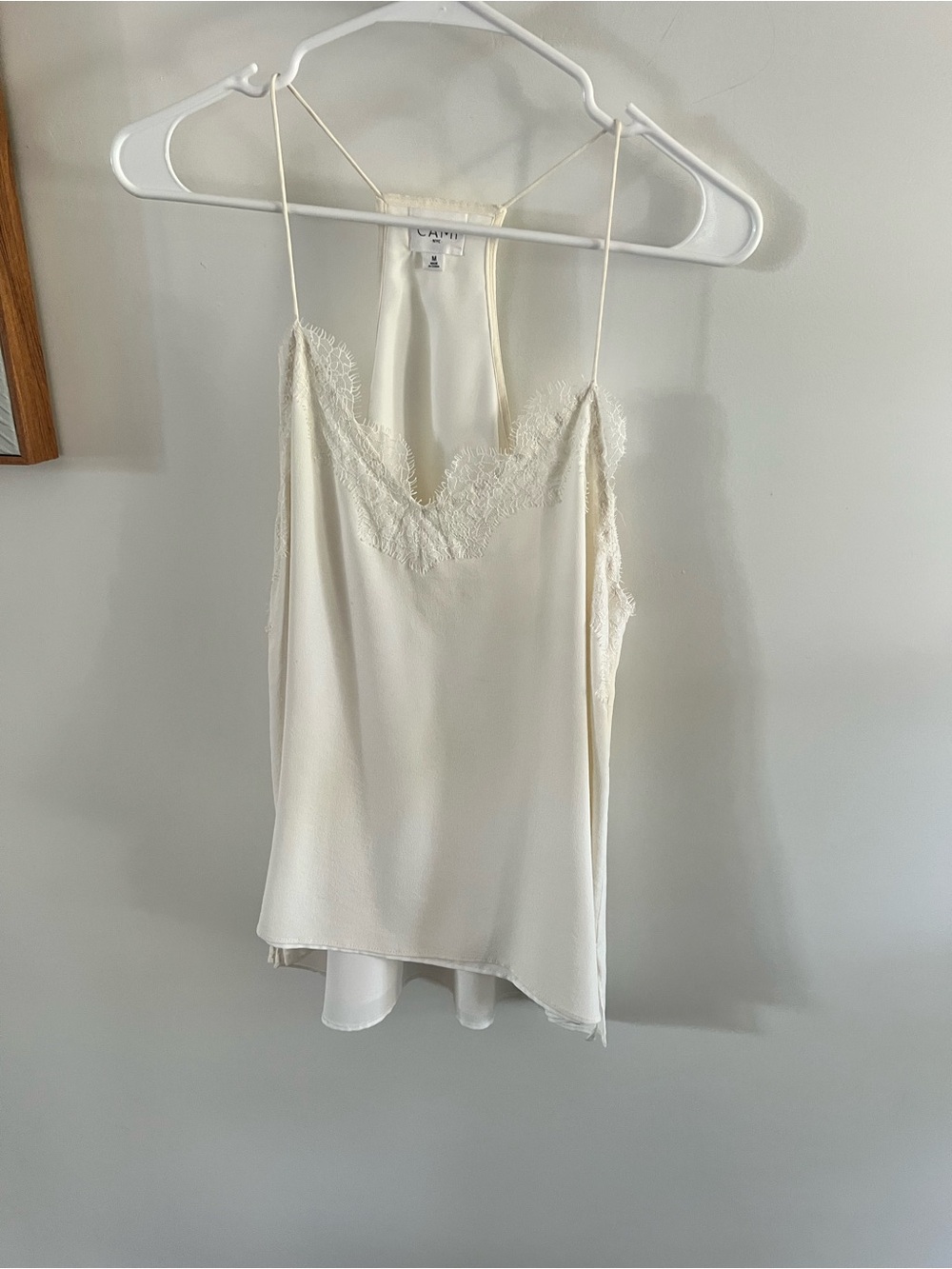 Cami NYC Ivory Lace-Trim Slip Camisole